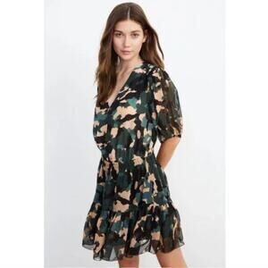 NWT Velvet by Graham and Spencer Camo Saskia Mini Dress